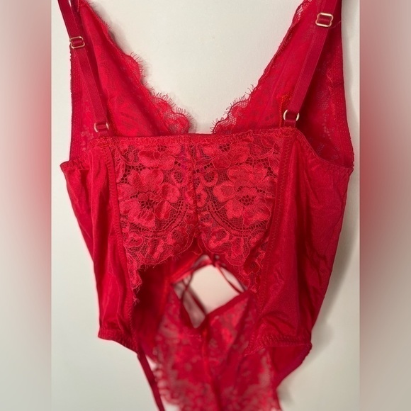 COPY - NWOT La Senza Red Lace Cut Out Bodysuit Small - Picture 7 of 7